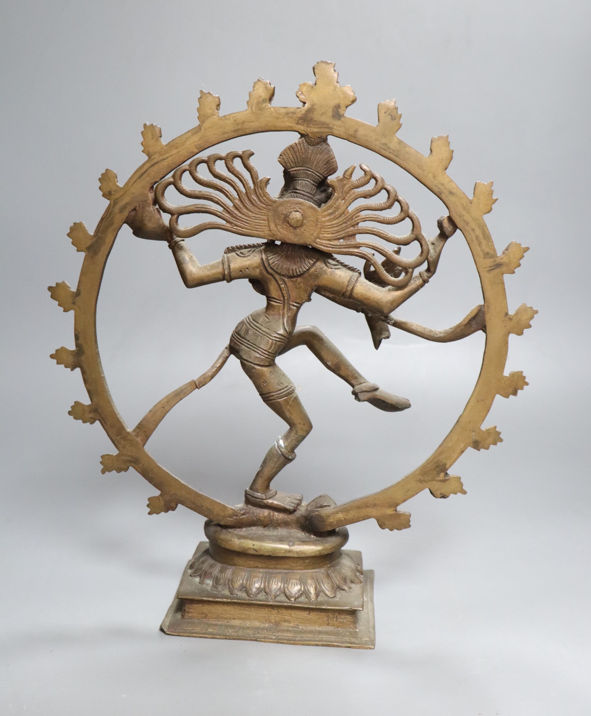 An Indian bronze figure of Shiva Nataraja, early 20th century, height 32cm